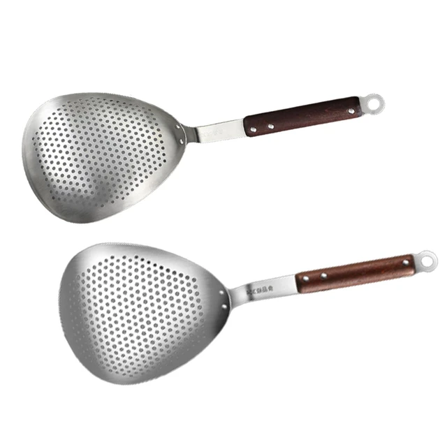 Skimmer Slotted Spoon Kitchen Strainer Ladle for Frying French Fries  Kitchen - AliExpress