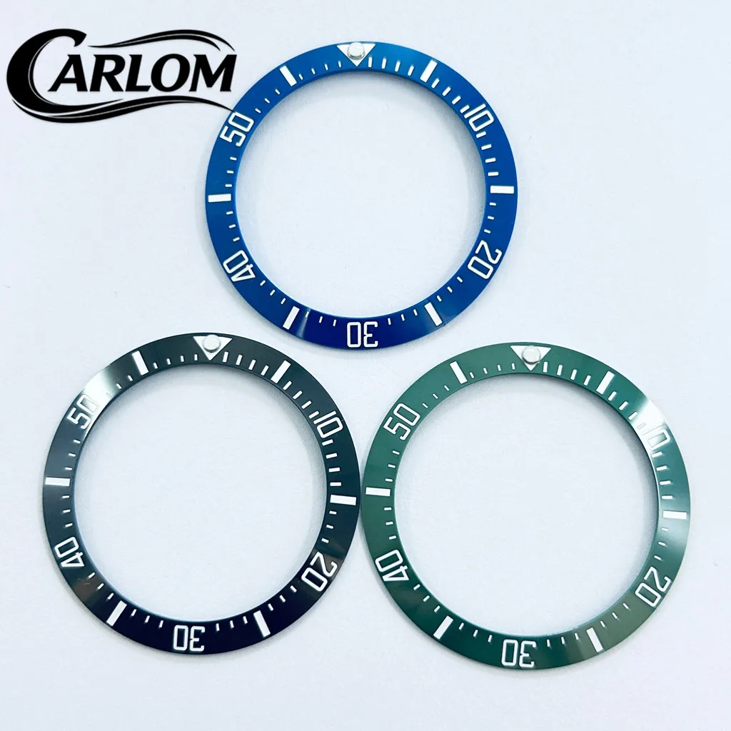 Black, Blue, Green Ceramic Aluminum Sloping Bezel Insert