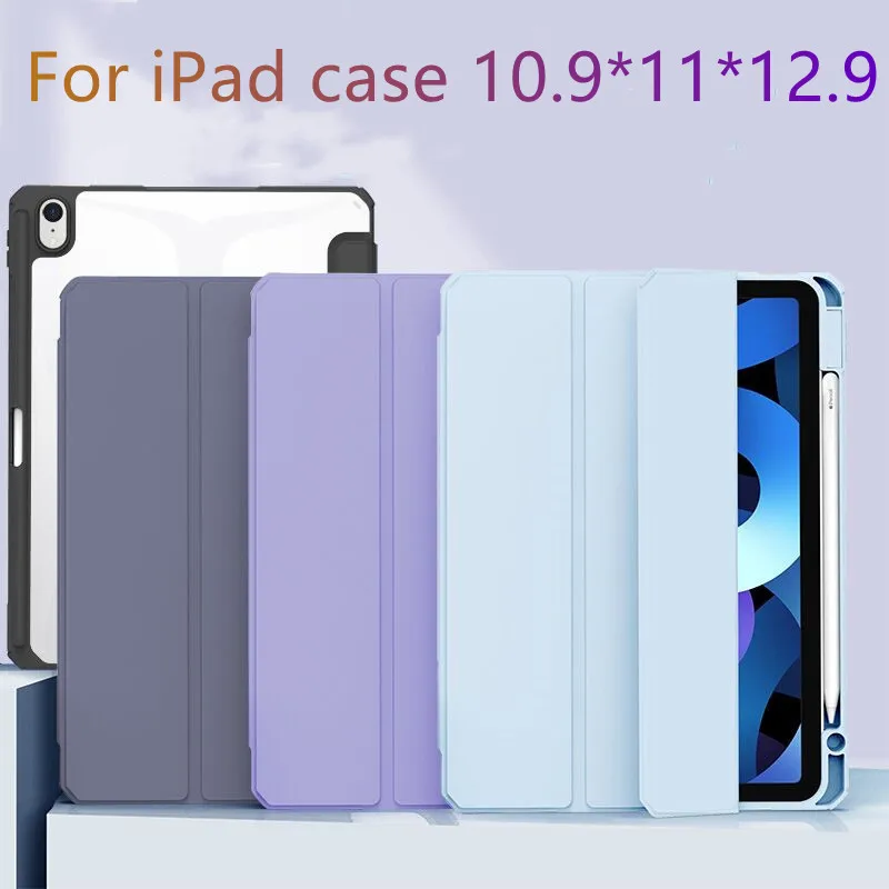 For Ipad Pro 11 Case 2021 For Ipad Pro 12 9 2020/2018 With Pen Holder Support Wireless Charging Cover For Ipad Air 4 10.9 Case