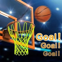 50CM Standard Luminous Basketball Net Green Fluorescent Basketball Net Self Luminous Children's Basketball Frame Net 1PC 1