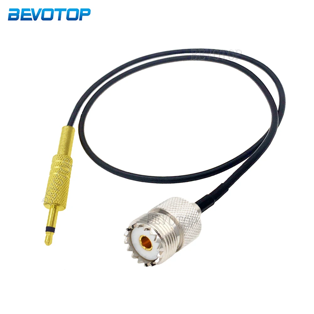 

SO239 UHF Female to 3.5mm Mono Male 1/8" TS Connector RG174 Pigtail for CCTV Camera Monitor Antenna Cord RF Coaxial Cable Jumper