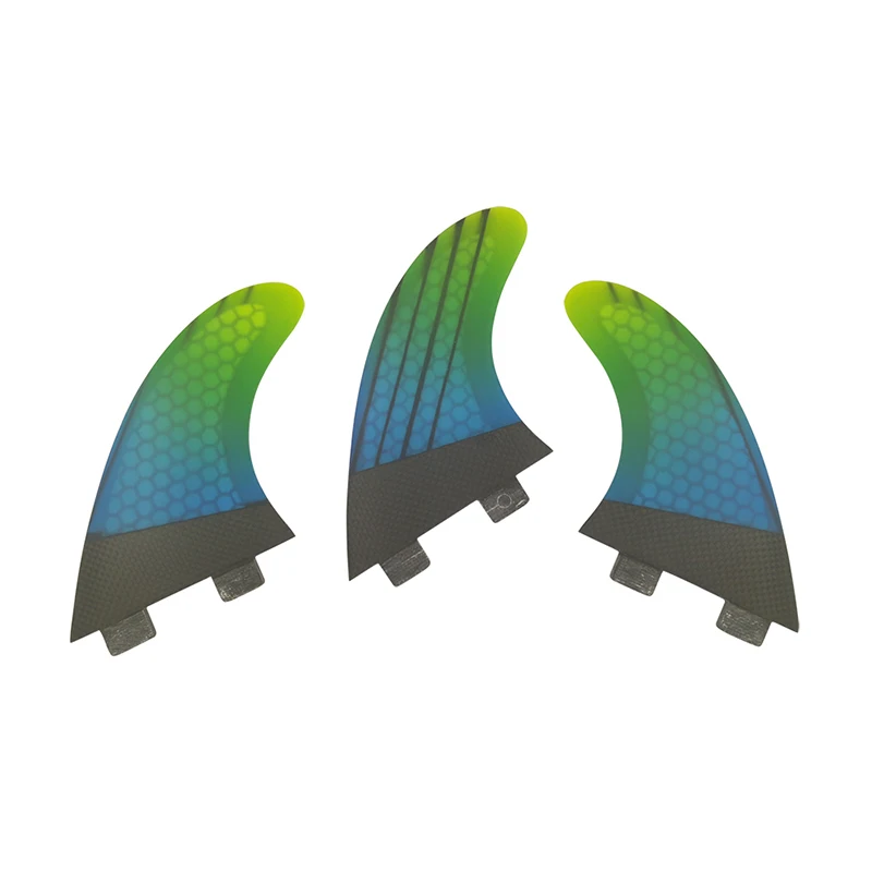 UPSURF FCS Fin G5 Surfing Board Carbon Fibre Accesorios Surf Double Tabs Fin 3 Pcs/set Padle Board Gradient Accessoires de Surf