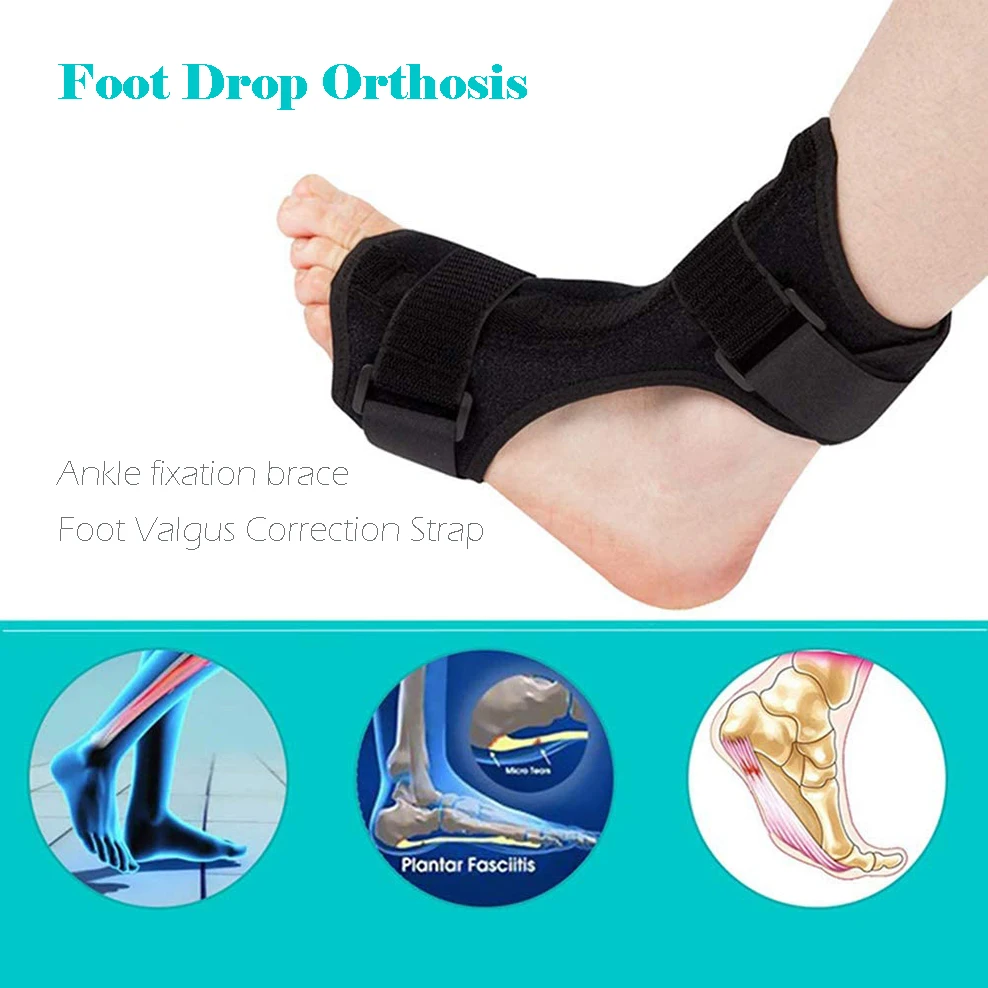 

Foot Drop Orthotics Ankle Fixation Brace Varus Midfoot Valgus Correction Strap Ankle Sprain Fractures Fixed Protective Gear