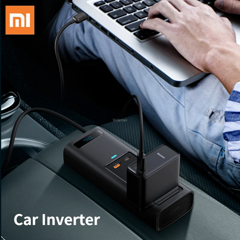 Автомобильный инвертор Xiaomi Baseus 12 В постоянного тока в 220 переменного 110