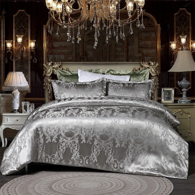 Bedding Set Satin Modern Luxury Bedding Sets High End Fauxsilk Wedding