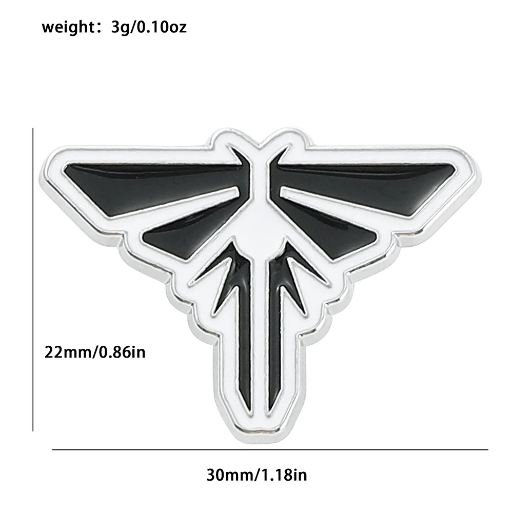 Butterfly Brooch The Last of Us 2 Ellie Gold Plated Wings Rocket Spaceship Badge Brooches for Fans Cosplay Jewelry Gift