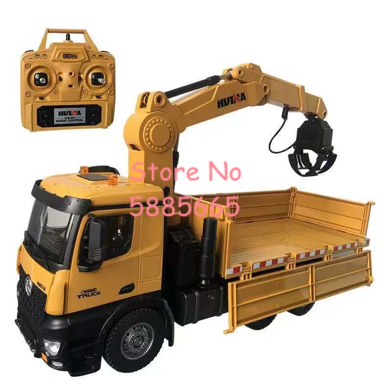 47CM Large 1:14 Scale Remote Control Catch Wood Dump Truck 26CH 680° Rotate Alloy Simulation Sound Electric RC Engineering Truck 5