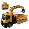 47CM Large 1:14 Scale Remote Control Catch Wood Dump Truck 26CH 680° Rotate Alloy Simulation Sound Electric RC Engineering Truck 5