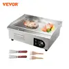 VEVOR 22In Commercial Electric Grill Flat Pan Stainless Steel Desktop Griddle Hotplate Teppanyaki Grill With Temperature Control 1