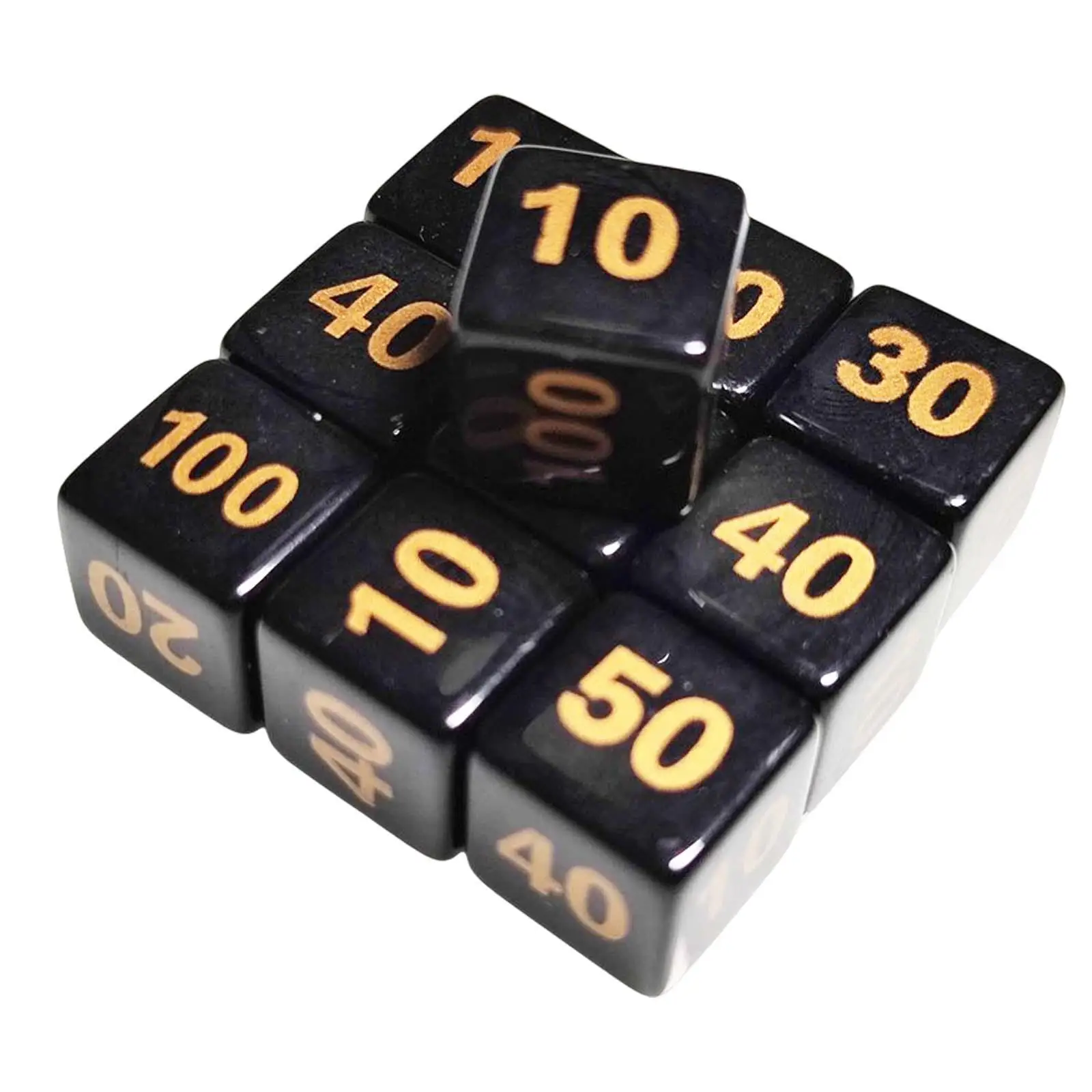 

10 шт., акриловые многогранные игральные кости