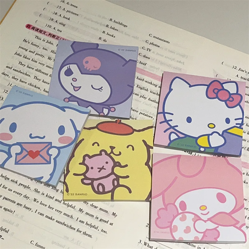 

Новинка Kawaii милый Sanrio Hellokitty Kuromi Mymelody Cinnamoroll Пом Пурин Примечание пастовидная запись учебный подарок для девочек