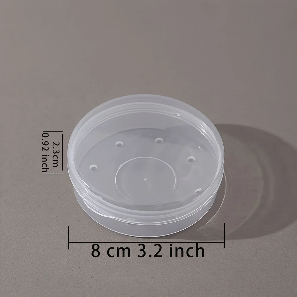 Plastic Breathable Cosmetic Puff Case, Unscented Airflow Puff Holder with Perforated Sifter - 1 Pack