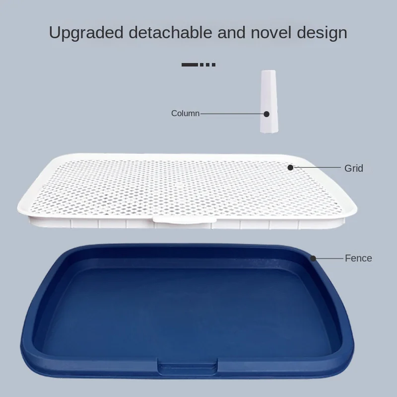 Large Detachable Pet Dog Toilet With Column Dog Pee Fence Training Toilet Anti-Splash Pets Wc Cleaning Potty Puppy Tray