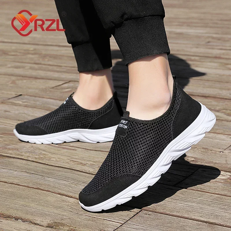 YRZL New Running Shoes for Men Breathable Sports Shoes Light Weight Fashion Summer Breathable Sneakers for Men Plus Size 38-46