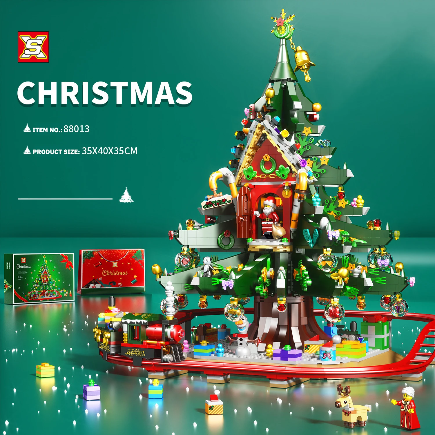 

Creative Christmas Series Building Blocks Set Diy Christmas Tree Model Mini Bricks Puzzle Toys For Kids Christmas Gift