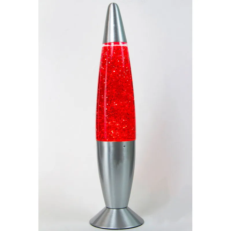 Лава-лампа 48см Красная/Блёстки (Глиттер) | Лампы и освещение