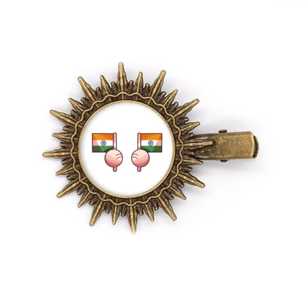 

Asia Flag Hairpin Sun Headwear Retro Metal Clips Pin