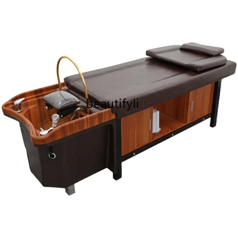 

Barber Shop Shampoo Chair Hydrotherapy Bed Hair Salon Massage Lying Completely Hairdressing Flushing Bed Facial Bed