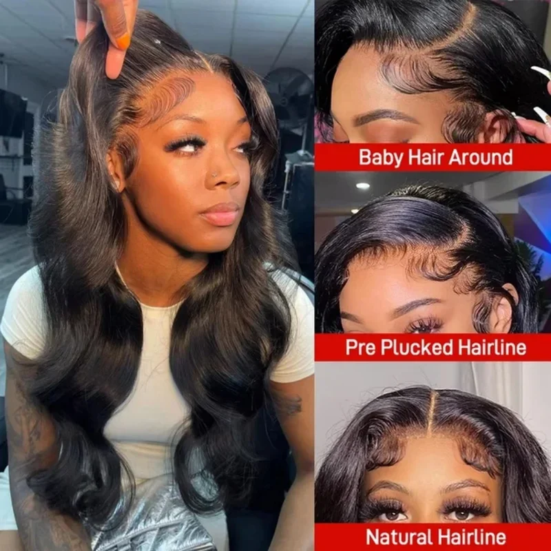 250 Density 42 Inch Body Wave 100% Human Hair - Natural Color Silky Soft No Tangle No Shedding Extensions