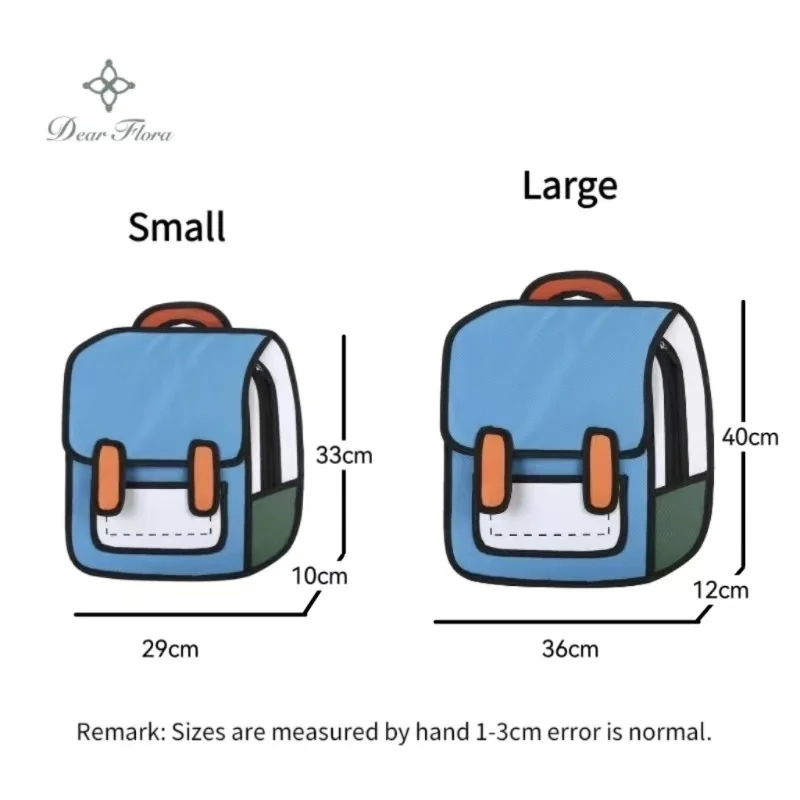 Y2K Cute 2D Drawing Cartoon Bag Anime Backpack 3D Comic Student Schoolbag Kawaii Teenage Daypack Funny Kids Travel Bag Mochila  