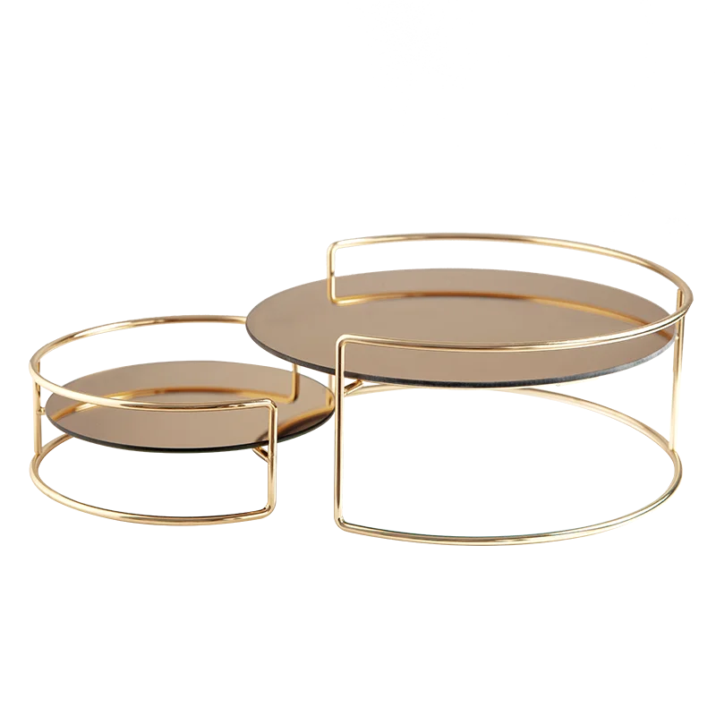 European-style Double-layer Stainless Steel Cosmetic Storage Box Home Desktop Dressing Table Perfume Rack Bathroom Makeup Rack 5
