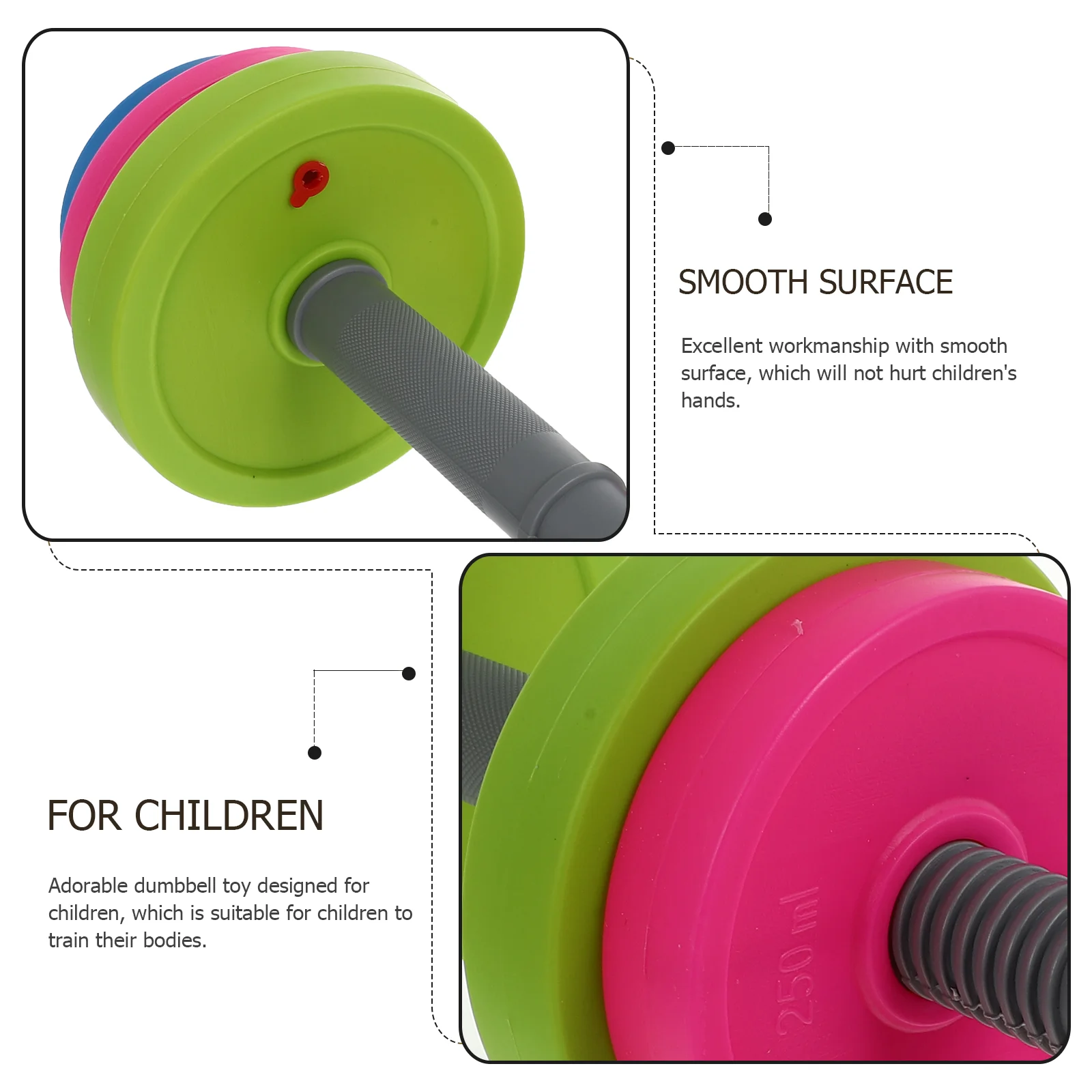 AdjustableHandGripTrainingDumbbellChildrenFitnessEquipmentBarbellToyCreativeDumbbellsBodyBuildingToolsGYMAccessories