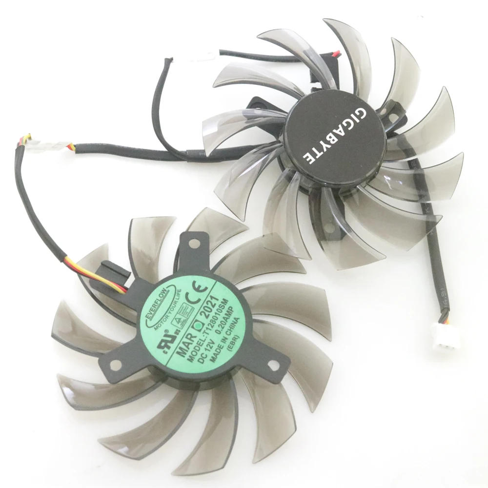 Refrigerador de Placa Gráfica Gigabyte Ventilador Vga Pld08010s12h T128010sm 75 mm 40x40x40 mm 3pin - Imagem 4