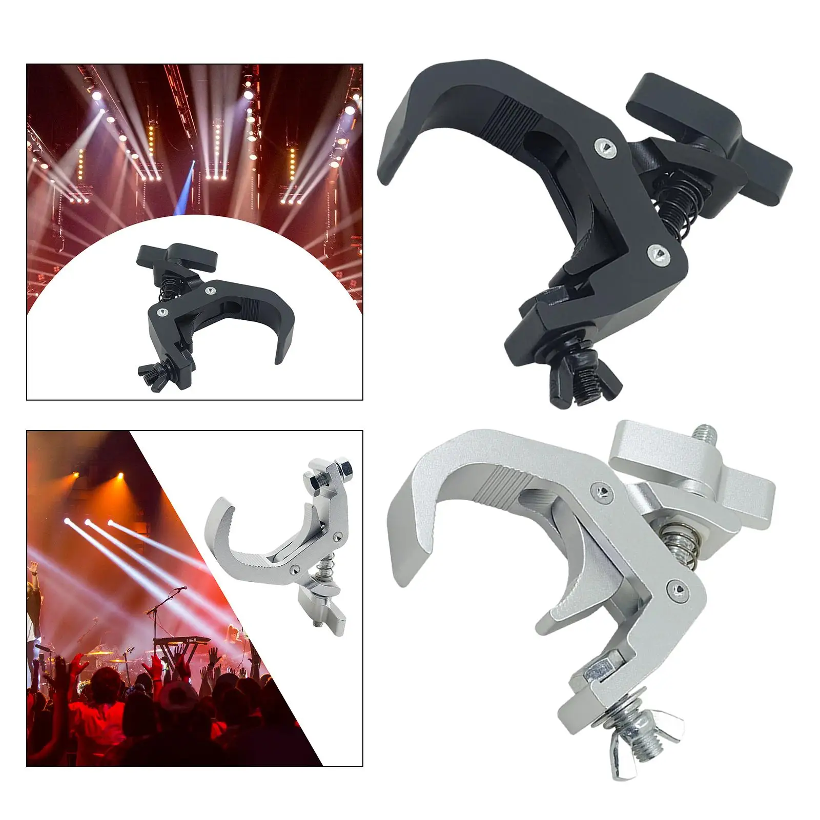 Stage Lights Clamp Easy to Install Adjustable Heavy Duty Stage Lights Clamp Hook for Club Events Spotlights Pub Exhibition