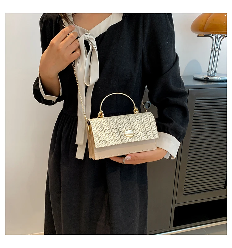 Fashion Pu Hasp Ladies Top-Handle Bags Braid Design 2024 New Brand Shoulder Bags for Women Free Shipping Bolsas Femininas