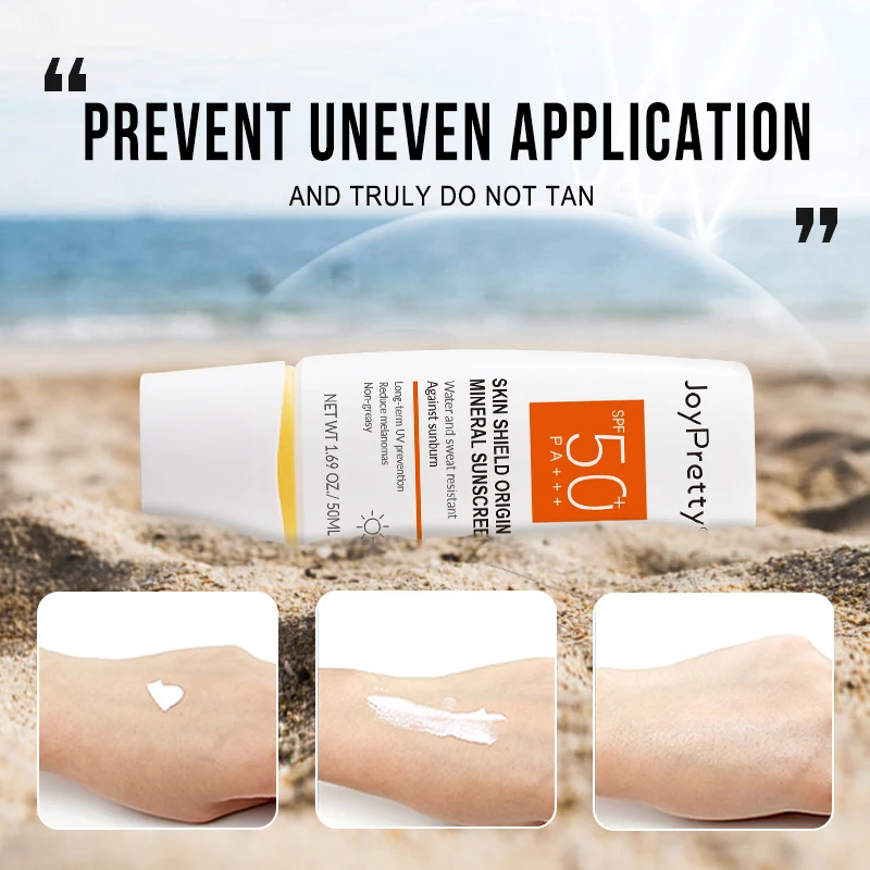 Facial Sunscreen SPF 50+ Whitening UV Protective Hyaluronic Acid Moisturizing Cream for All Skin Type Korean Skin Care