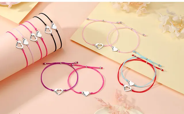 Ensemble de bracelets assortis maman et moi, cadeau de rentrée scolaire,  mère et fille, ours, cadeaux pour femmes et filles, promesse, 2/3 pièces -  AliExpress