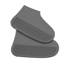 Silicone Waterproof Reusable Anti - Slip Rain Shoe Protector Overshoes - S (Gray)