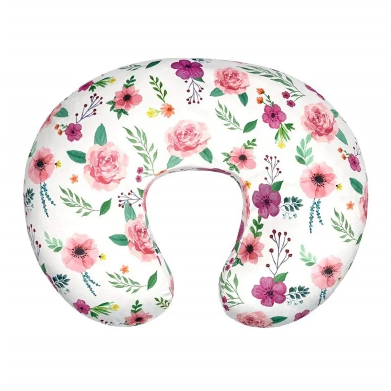 Baby U-Shaped Breastfeeding Pillowcase Maternity Pillow Slipcover Cartoon Printed Newborn Baby Nursing Pillows Cover