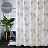 Cortinas de ducha impermeables para baño, cortina de baño gruesa con ganchos, ojales de Metal a prueba de óxido, patrón de hojas, PEVA