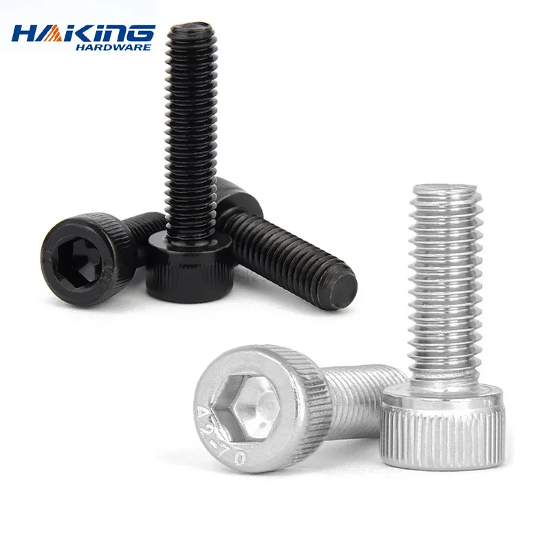 Hex Socket Screw 5-50Pcs M1.6-M8 *L DIN912 Stainless Steel or Black grade 12.9 Metric