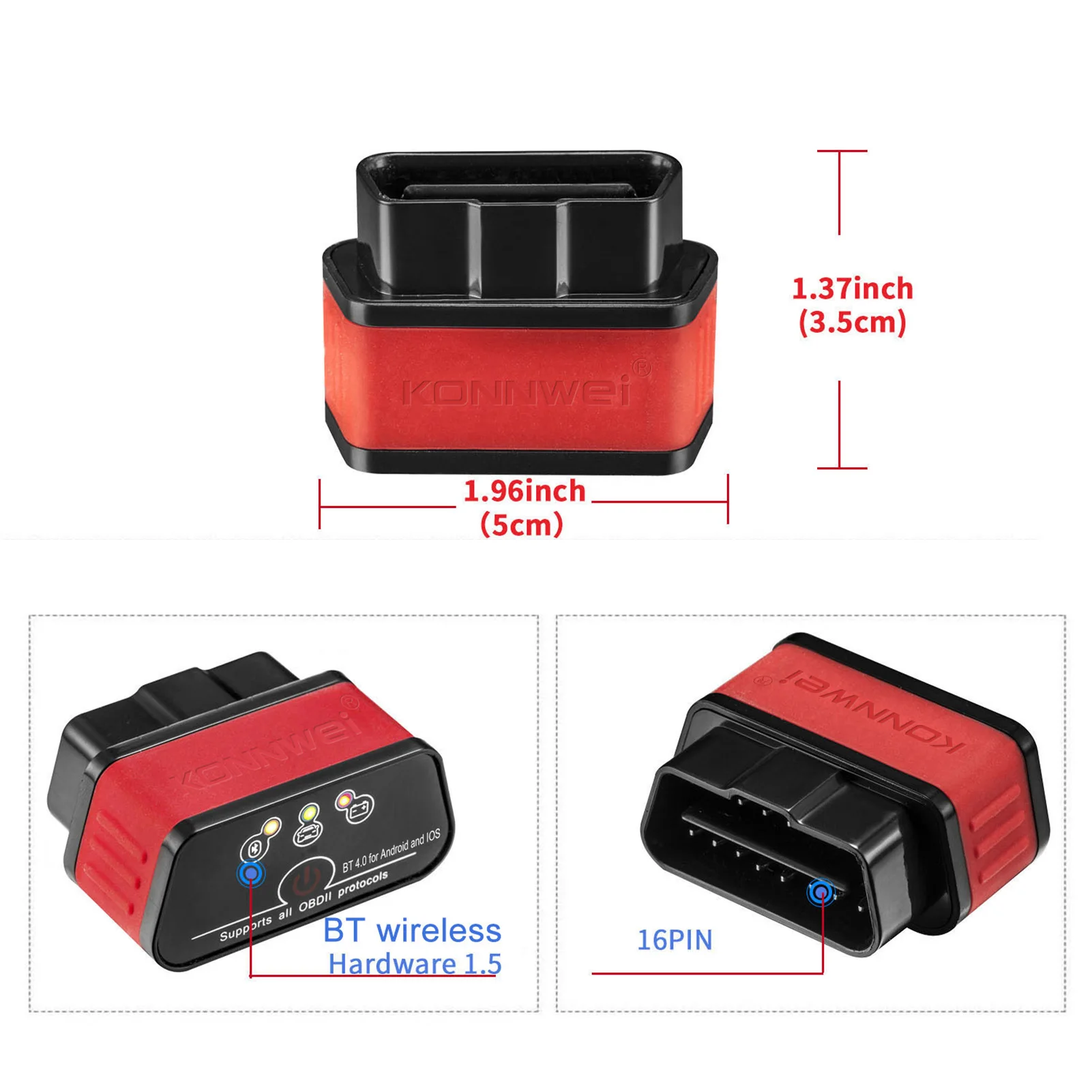 high quality auto inspection equipment KONNWEI KW903 BT 4.0 Wireless OBD-II Car Auto Diagnostic Scan Tools Car Detector Tester Scanner Automotive for IOS Android auto battery charger