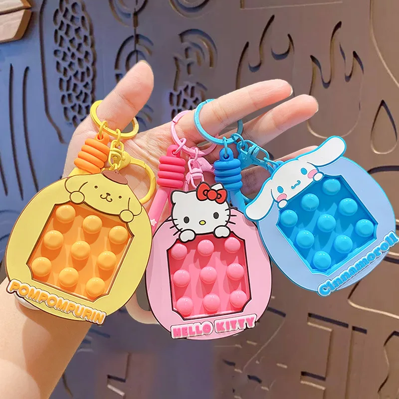 

Kawaii Sanrio Hello Kitty Keychain Cinnamoroll Pompompurin Cartoon Cute Anime Student Decorate Pendant Girls Christmas Gifts