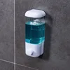 New Bathroom Non-punching Manual Press Soap Dispenser Wall Hanging Traceless Paste Disinfectant Bottle Transparent Divided 4