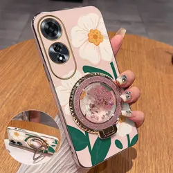 Cover per telefono con motivo floreale bianco elegante