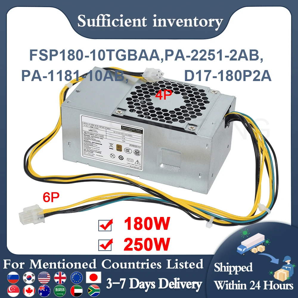 Trabalhando para Acer Veriton E450 D650 D850 X4660g 6pin 180w Psu Pa1181-10ac Pa-1181-10ab Fsp25020tgpaa Pa-2251-2ab Fsp180-10tgbaa