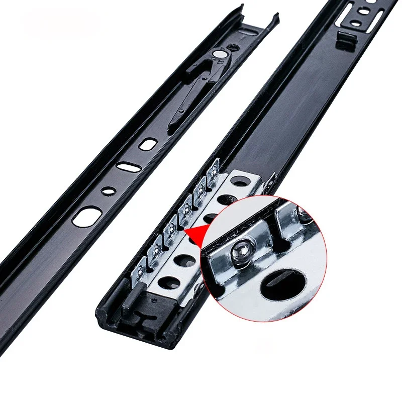 Drawer Rail 8~20Inch Cold Rolled Steel Drawer Slides Two-Section Cabinet Slides Furniture Hardware