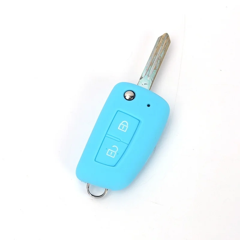 Key Case Key Case Cover Car Key Shell Remote Control Case Cover Flip Key Fob Shell Silicone Car Key Fob Cover Case Protect Skin Cap for Nissan Qashqai J11 X-trail Murano MAXIMA ALTIMA Juke Flip Folding Remote