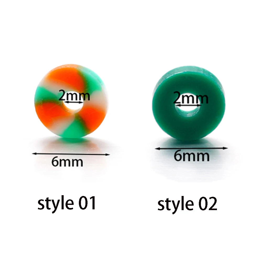주얼리 제작용 루즈 스페이서 비즈, 평평한 원형 폴리머 클레이 비즈, DIY 바느질 팔찌, 목걸이 귀걸이, 6mm, 로트당 350 개