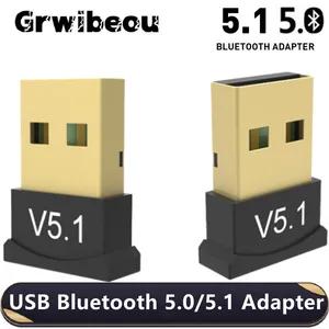 USB-адаптер Grwibeou Bluetooth 5,1 5,0 для ПК, динамика, беспроводной мыши, клавиатуры, музыки, аудио, приемник, передатчик