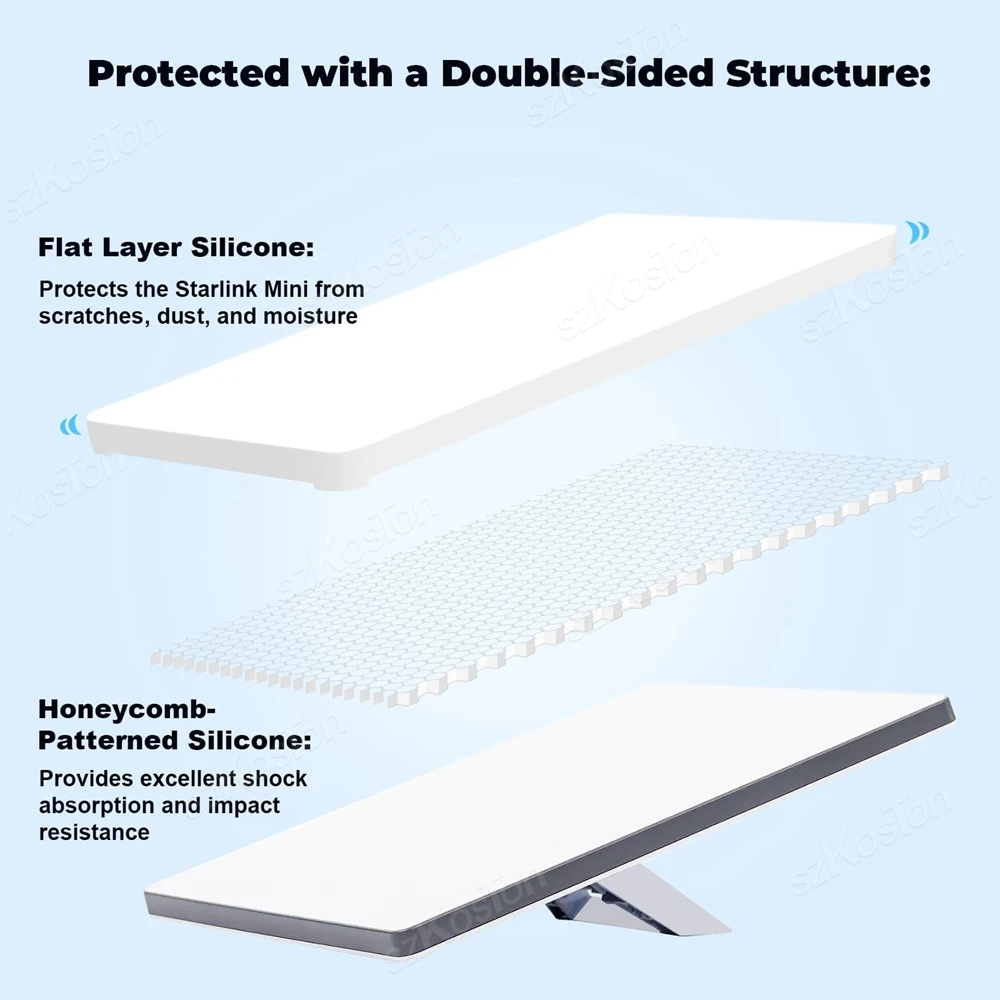 Case For Starlink Mini Silicone Protective Cover White Anti-collision Anti-fall Waterproof Sleeve For Starlink Mini