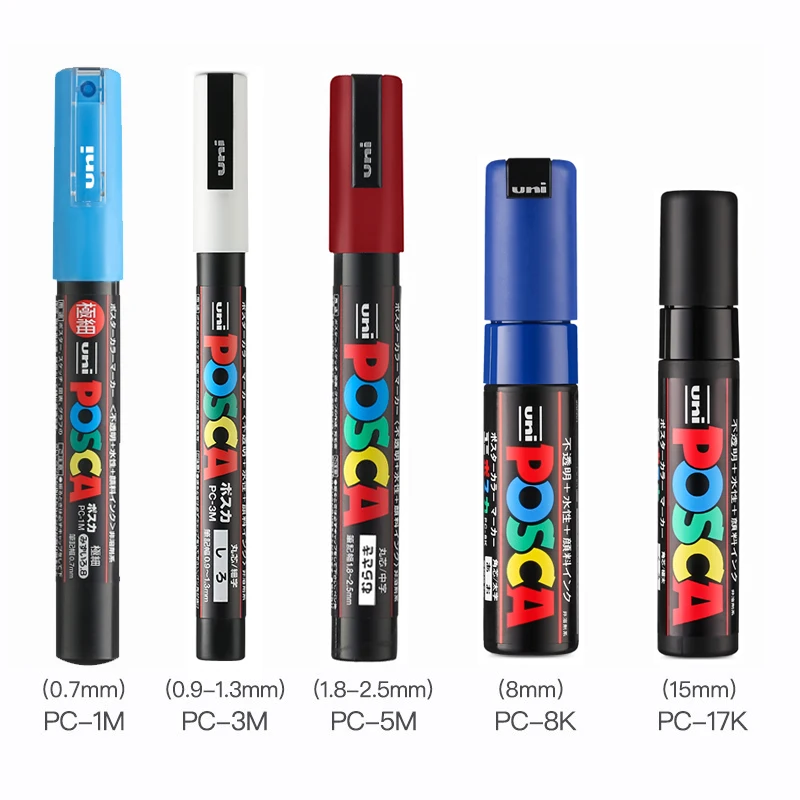 Uni Posca Color Markers Set Full Tip Size Permanent Graffiti Professional Drawing Pens Artist Supplies DIY Craft Stuff Children permanent markers color marker pens permanent marker pen permanent marker marker pens marker pen art marker pens art markers felt tip markers felt markers sketching markers blender markers paint marker pens