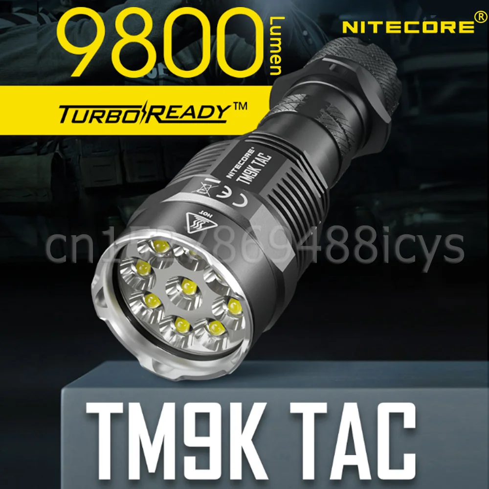  Nitecore TM9K TAC Tactical Flashlight, 9800 Lumen USB