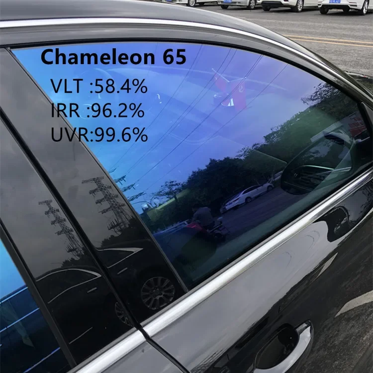 

Nasido Chameleon 60%VLT wholesale 1.52*30 meter chameleon car window glass tint film solar tinting film custom