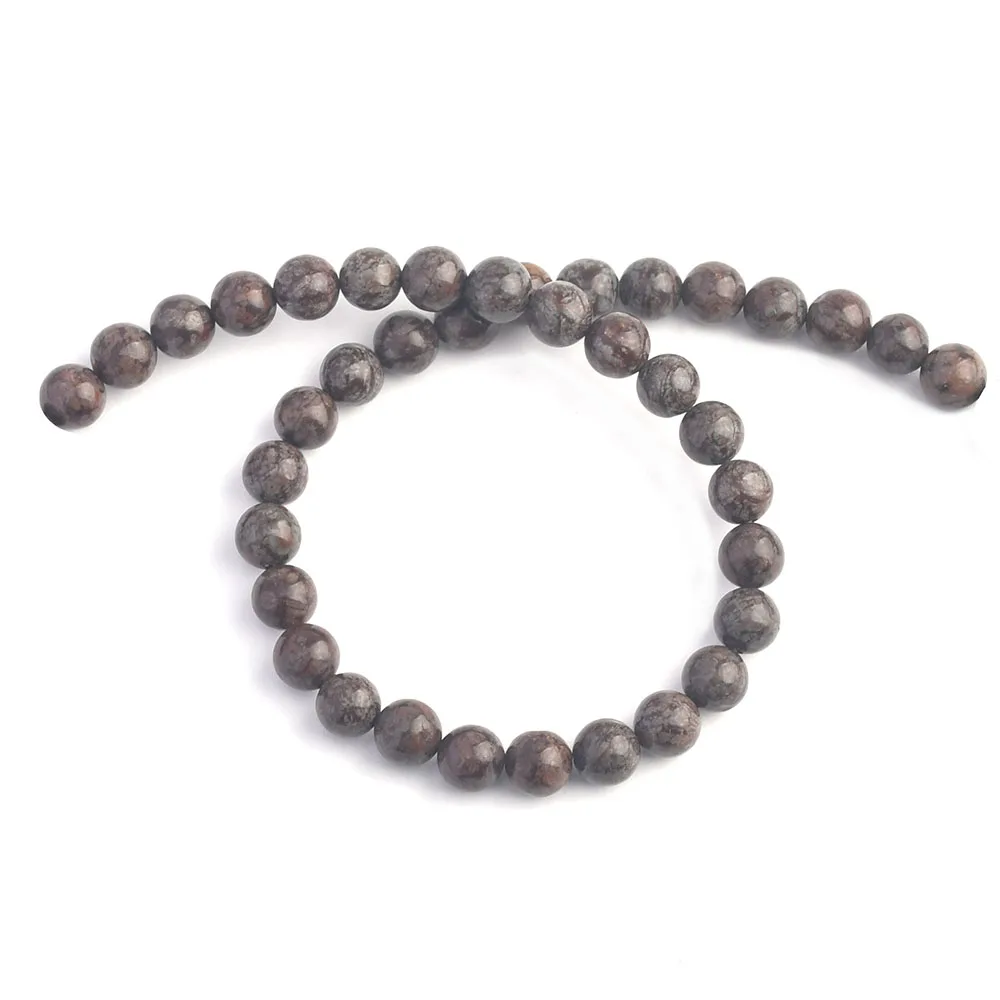 60 Perline In Diaspro Imperiale Blu Naturale 6mm - Vere Pietre Per Gioielli Fai Da Te, Braccialetti E Collane (38 Cm)