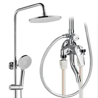 Shower Head Bathroom Brass Wall Mounted Faucet High Pressure Cold Hot Water Mixer Home Bath Sprayer 1